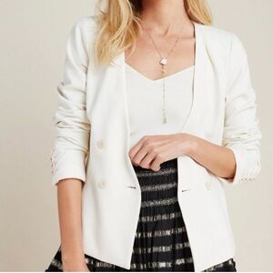 NEW Anthropologie Tavia Blazer off-white jacket Size 6